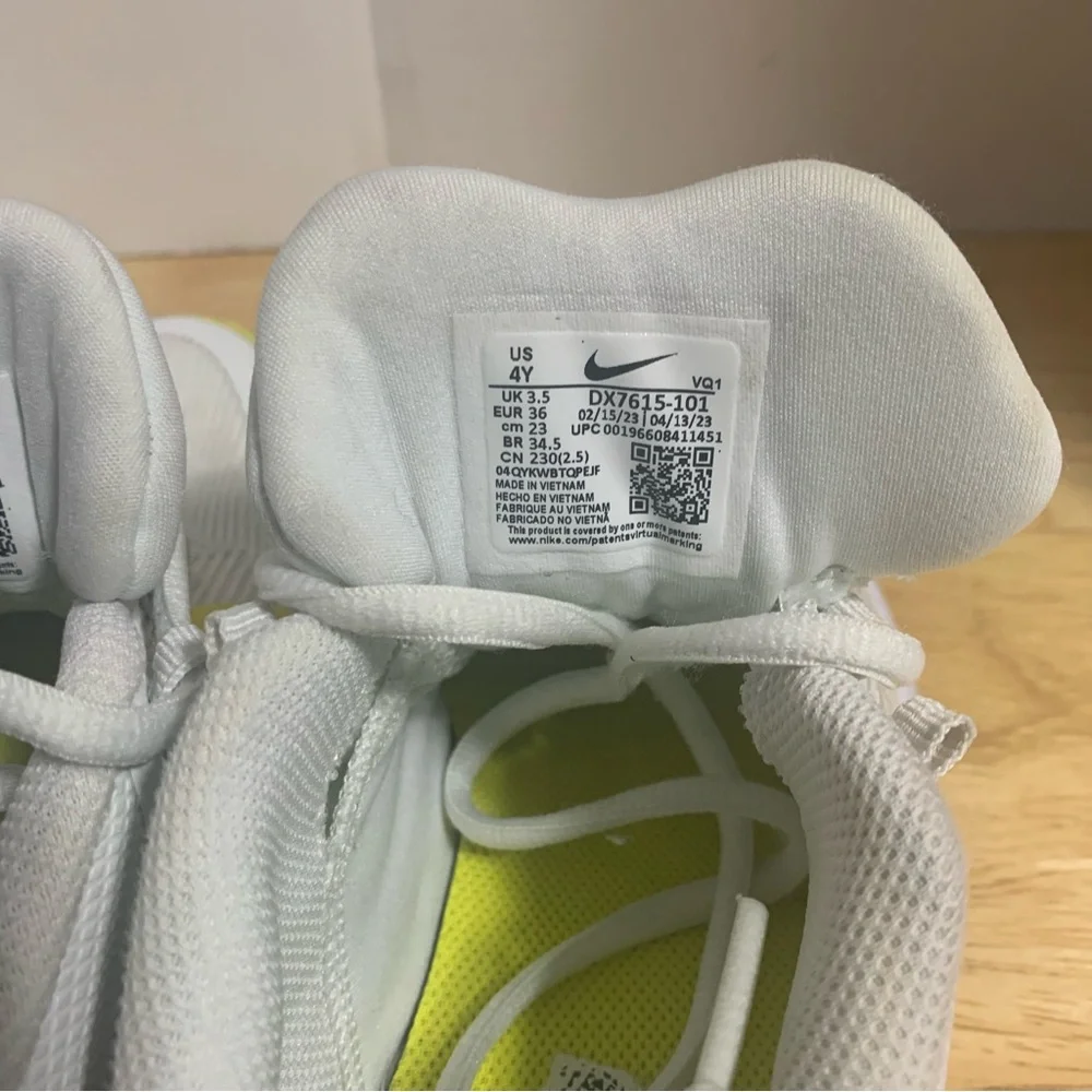 Nike Kid's Star Runner 4 GS Summit White Opti Yellow Sneakers DX7615 101 Size 4Y